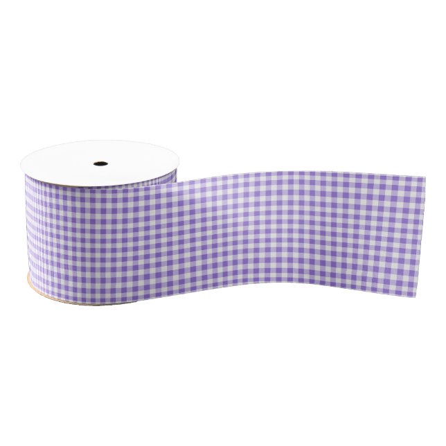 Purple Gingham Grosgrain Ribbon (Spool)
