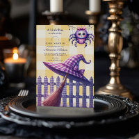 Purple Gingham Halloween Baby Shower