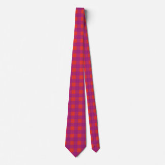 Purple Gingham in Vibrant Red Chequered Tie