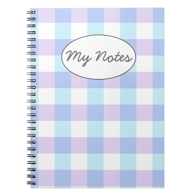 Purple Gingham Notebook (Front)