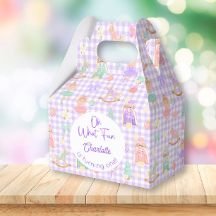 Purple Gingham Nutcracker Favor Box