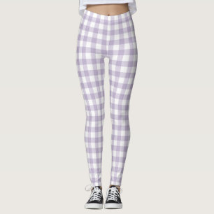 Purple Gingham Pastel Women's Leggings