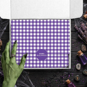 Purple Gingham Plaid Check Tissue Paper