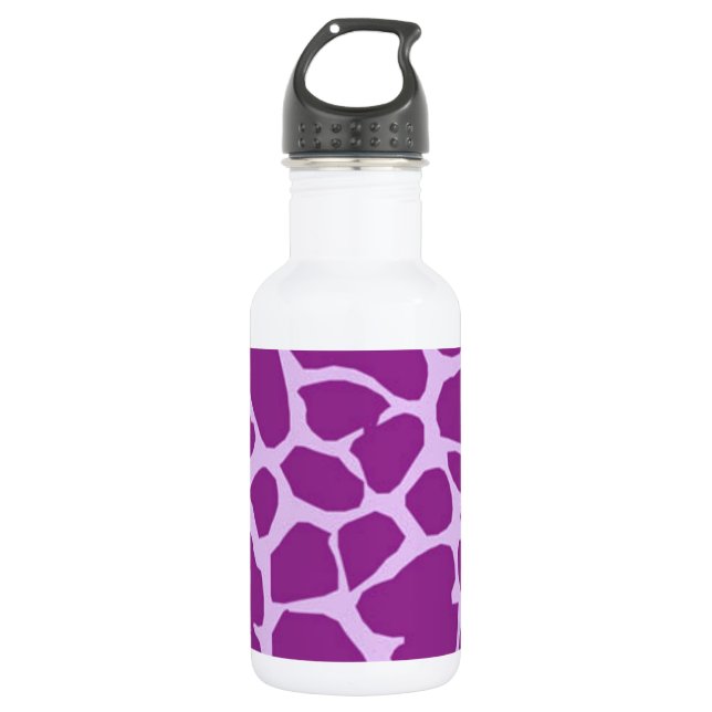 Purple Giraffe Art 532 Ml Water Bottle (Front)