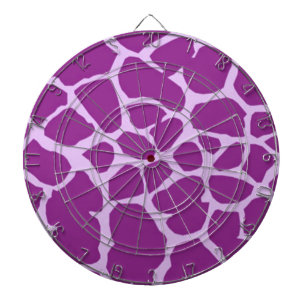 Purple Giraffe Art Dartboard
