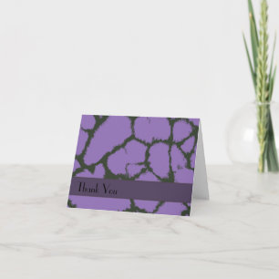 Purple Giraffe Fur Pattern Thank You