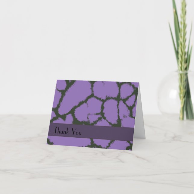 Purple Giraffe Fur Pattern Thank You (Front)