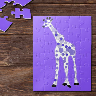 PURPLE Giraffe Jigsaw Puzzle
