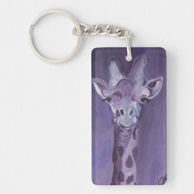 Purple Giraffe Key Ring (Front)