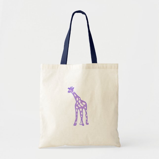 PURPLE GIRAFFE TOTE BAG (Front)