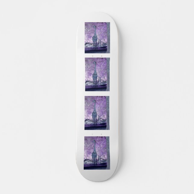 Purple Giraffes Skateboard (Front)