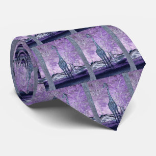 Purple Giraffes Tie