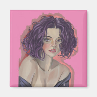 Purple girl magnet