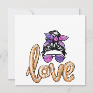 Purple Girly Girl Sunglasses Valentine's Day Love Card