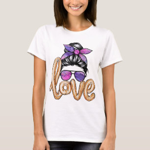Purple Girly Girl Sunglasses Valentine's Day Love T-Shirt