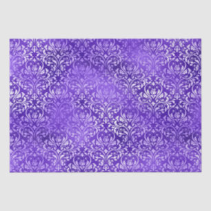 Purple Glam Damask Elegant Floral Design Tissue Paper
