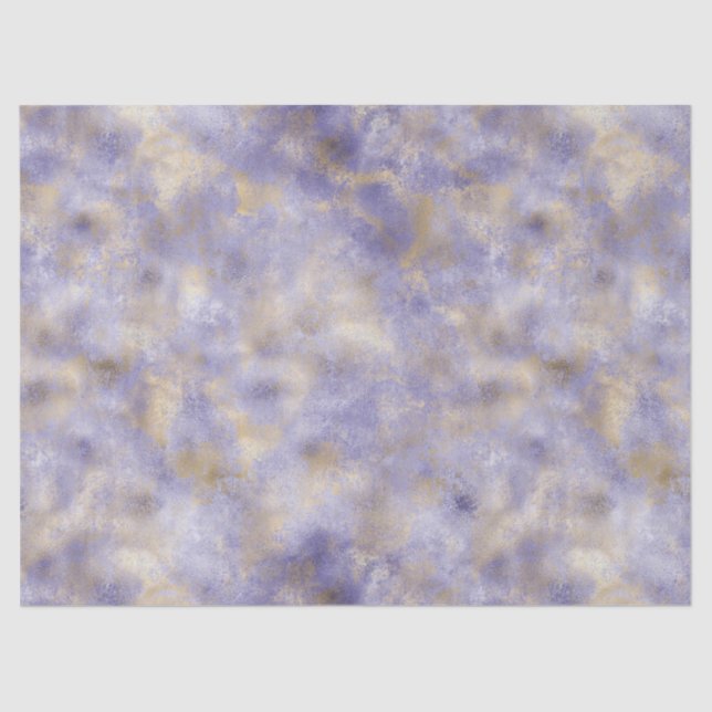 Purple Glam Gold Abstract Tissue Paper (Front)