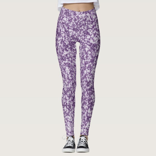 Purple Glam Leggings (Front)