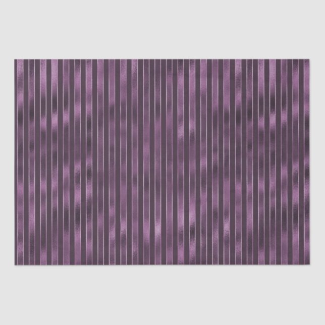 Purple Glam Stripes Tissue Paper (Front)