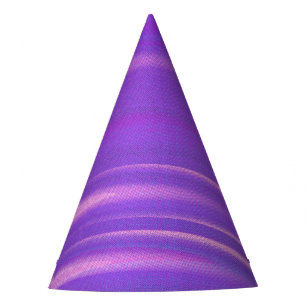 Purple Glitch Art Vaporwave Aesthetic Horizontal Party Hat