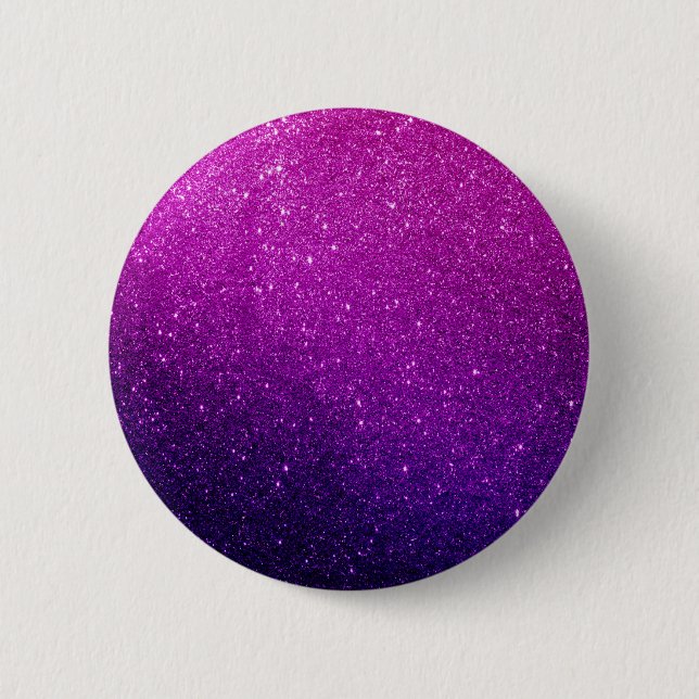 Purple Glitter 6 Cm Round Badge (Front)