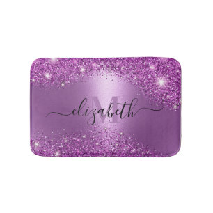 Purple Glitter Bath Mat