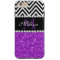 PURPLE GLITTER BLACK CHEVRON MONOGRAMMED