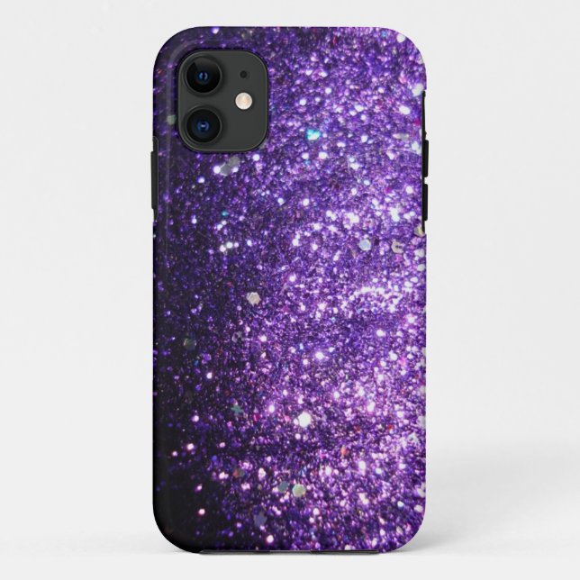 Purple Glitter Bling Cover iPhone 5 Case (Back)