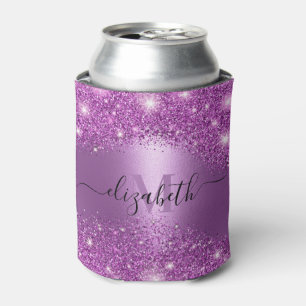 Purple Glitter Can Cooler