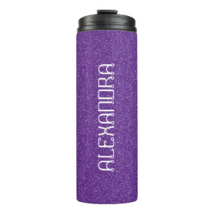Purple Glitter Chic Pattern Mame Personalised Thermal Tumbler