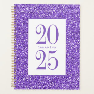 Purple Glitter Colourful Personalised 2025 Planner