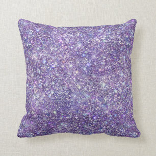Purple Glitter Confetti Sparkle Cushion
