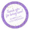 Purple Glitter Confetti Thank You Bday Favour