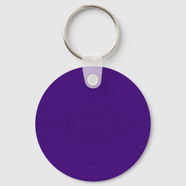 Purple Glitter Custom Round Keychain (Front)