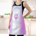 Purple Glitter Drips Strawberry Confection Sweets Apron<br><div class="desc">Here’s a wonderful way to add to the fun of baking, as well as further promote your business. Add extra sparkle to your culinary adventures whenever you wear this elegant, sophisticated, simple, and modern apron. A sparkly, purple strawberry and glitter drips, along with calligraphy script handwritten typography, overlay a faux...</div>