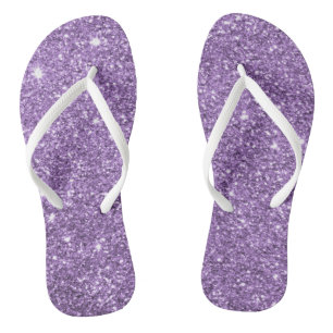 Purple Glitter Flip Flops