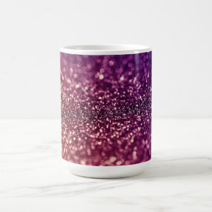 Purple glitter gem bling bling sparkle girly mugs
