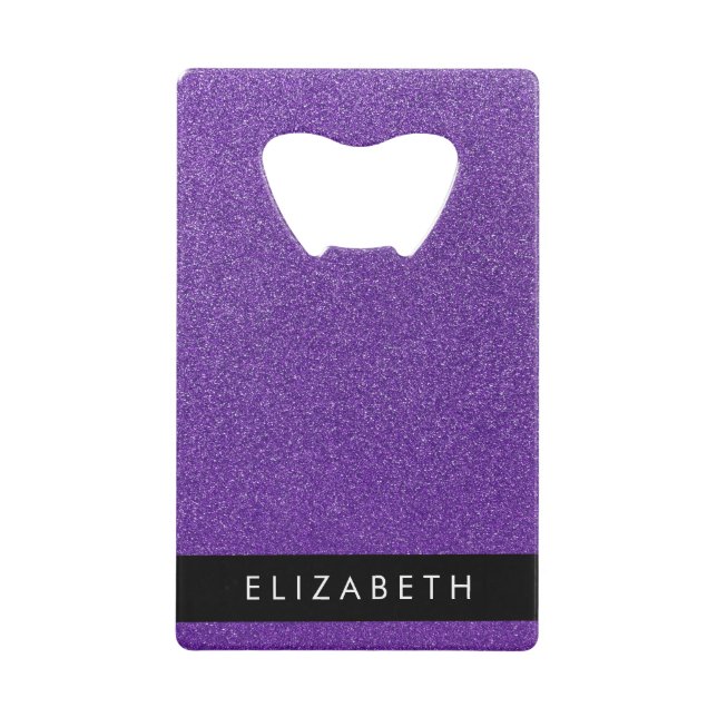 Purple Glitter, Glitter Background, Your Name (Front)