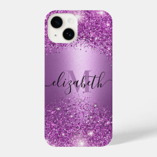 Purple Glitter iPhone 14 Case