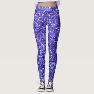 Purple Glitter Leggings