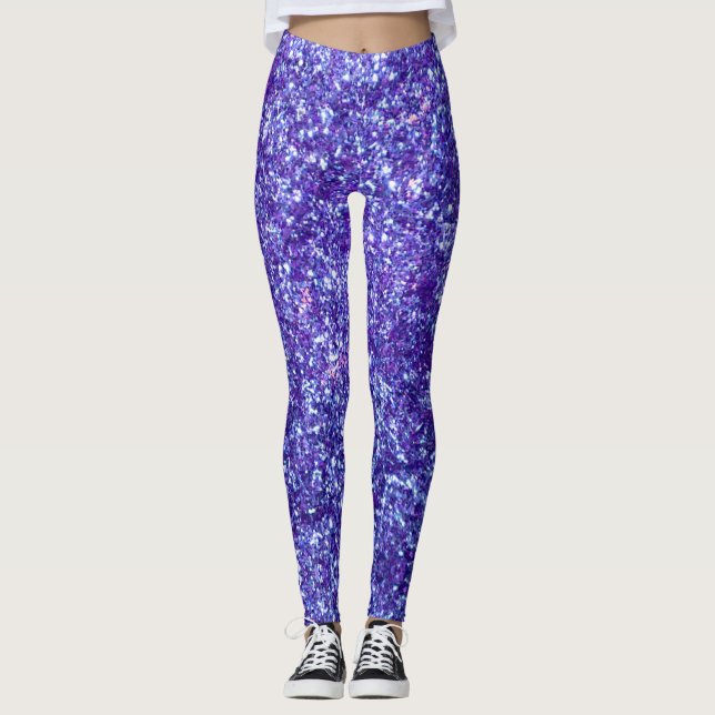Purple Glitter Leggings (Front)