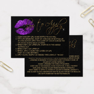 Purple Glitter Lips - How to Apply