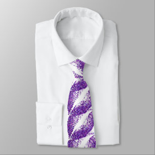 Purple Glitter Lips Tie