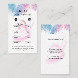 Purple Glitter Luxury Drip Salon  Appointment Card