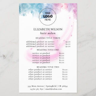 Purple Glitter Luxury Drip Salon Flyer