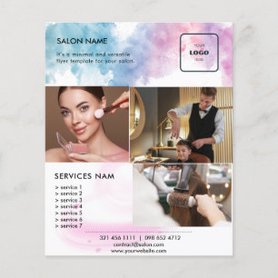 Purple Glitter Luxury Drip Salon Flyer