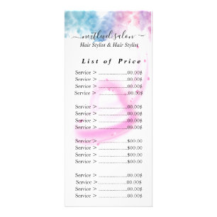 Purple Glitter Luxury Drip Salon Rack Card