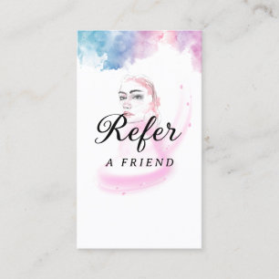 Purple Glitter Luxury Drip Salon Referral Card