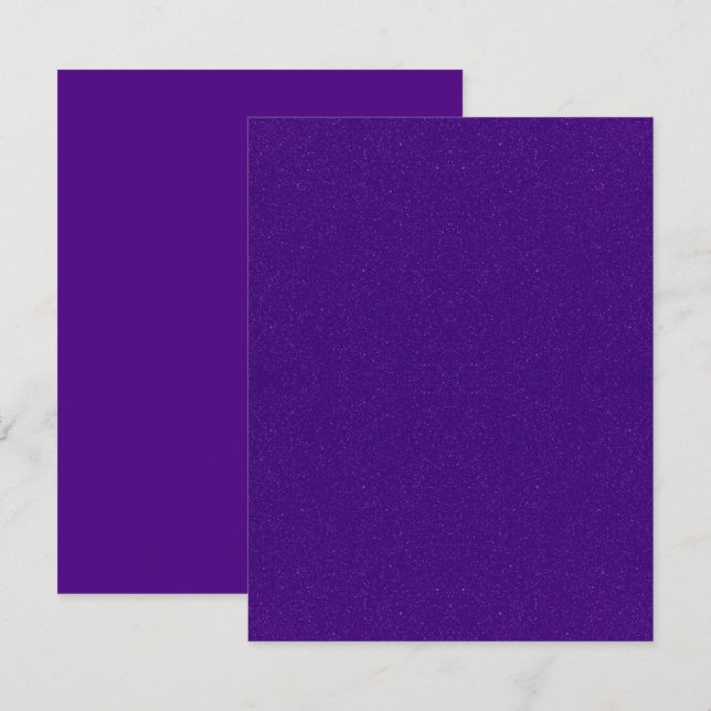 Purple Glitter & Matte Flat Note Cards – Customise (Front/Back)