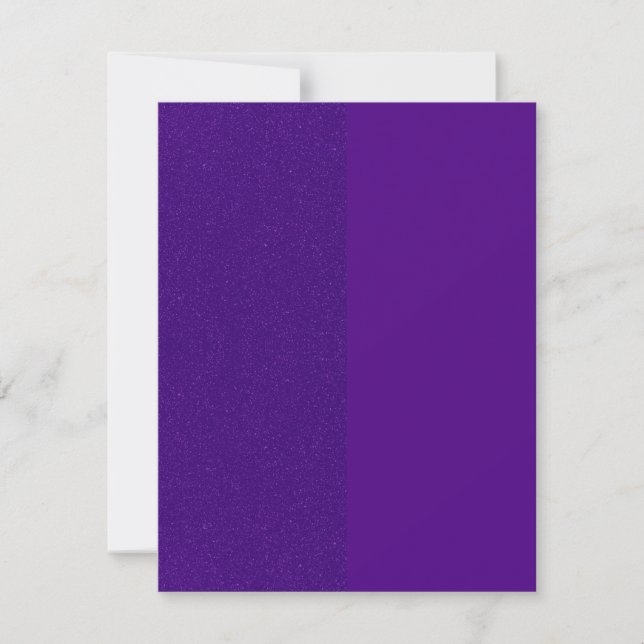 Purple Glitter & Matte Flat Note Cards – Customise (Front)